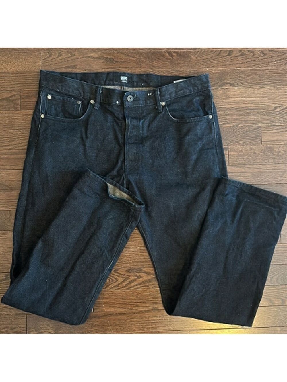 GRAMERCY Dark Wash Slim Straight Leg Denim Blue Jeans